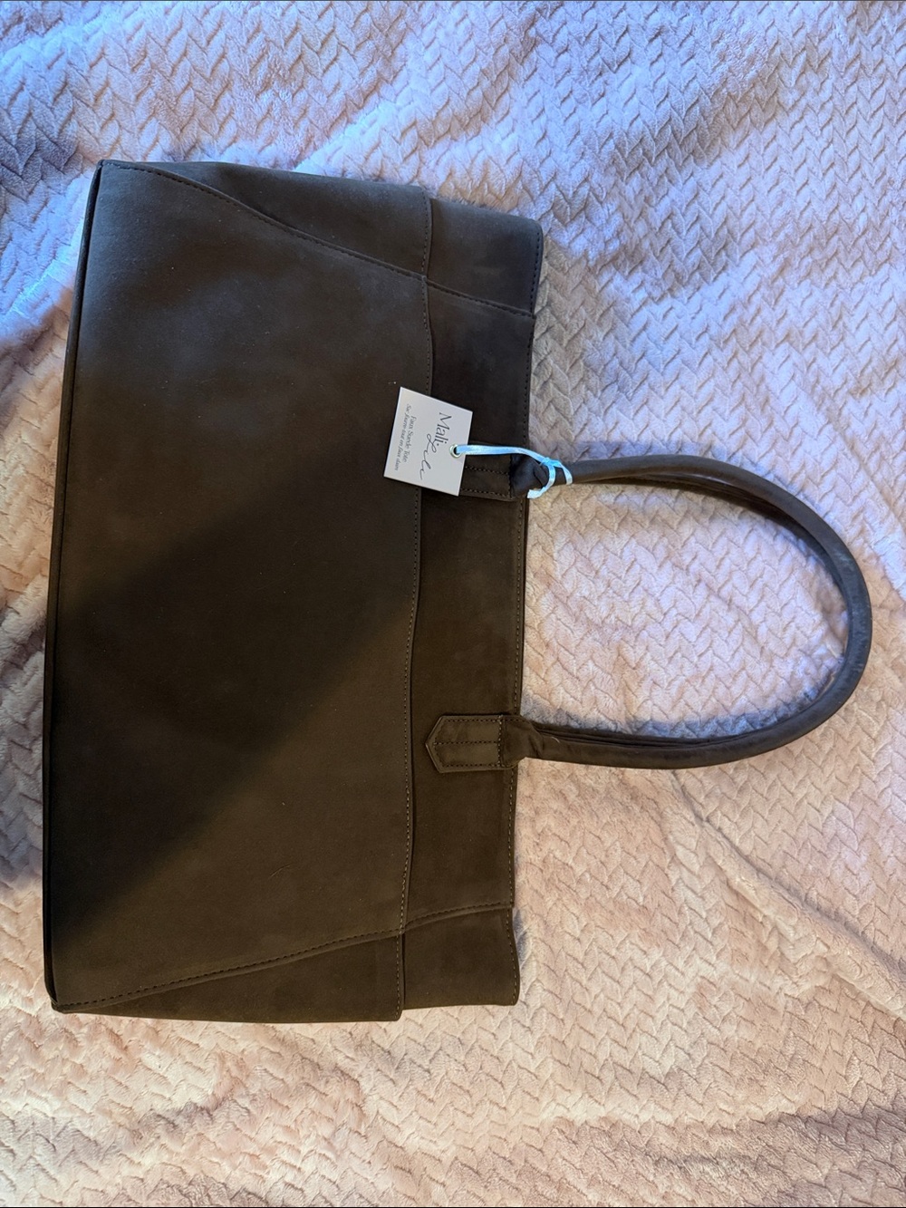 Mali Lili  women’s Dark Brown Leather Tote - Suede Finish